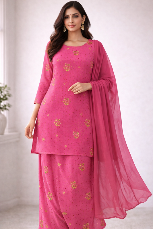 pink lehenga top in size 40 Medium