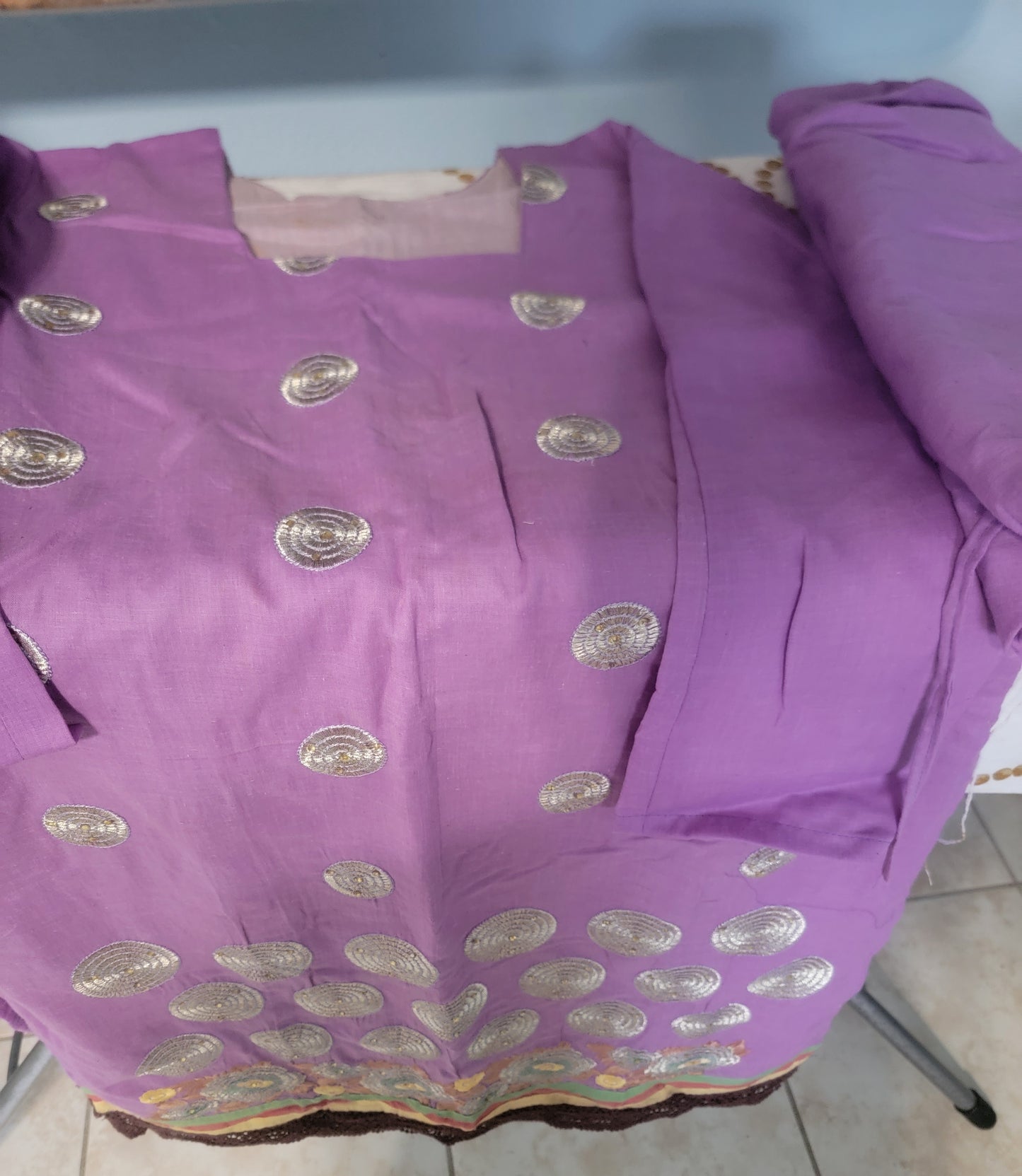 Purple Cotton Salwar kameez  Chest Size 40 Indian Wedding Party wear