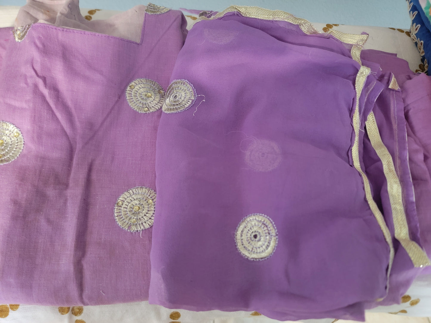 Purple Cotton Salwar kameez  Chest Size 40 Indian Wedding Party wear