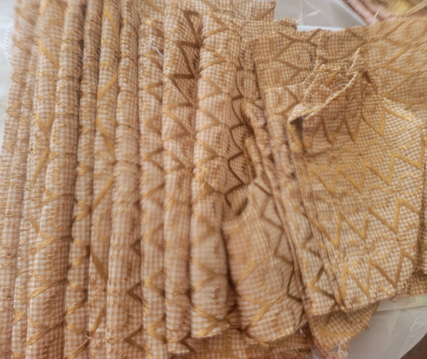 Set 10 Beaded Embroidered Lace Trim Art Craft Stitching fabric Doll Clothes Ornament Projects