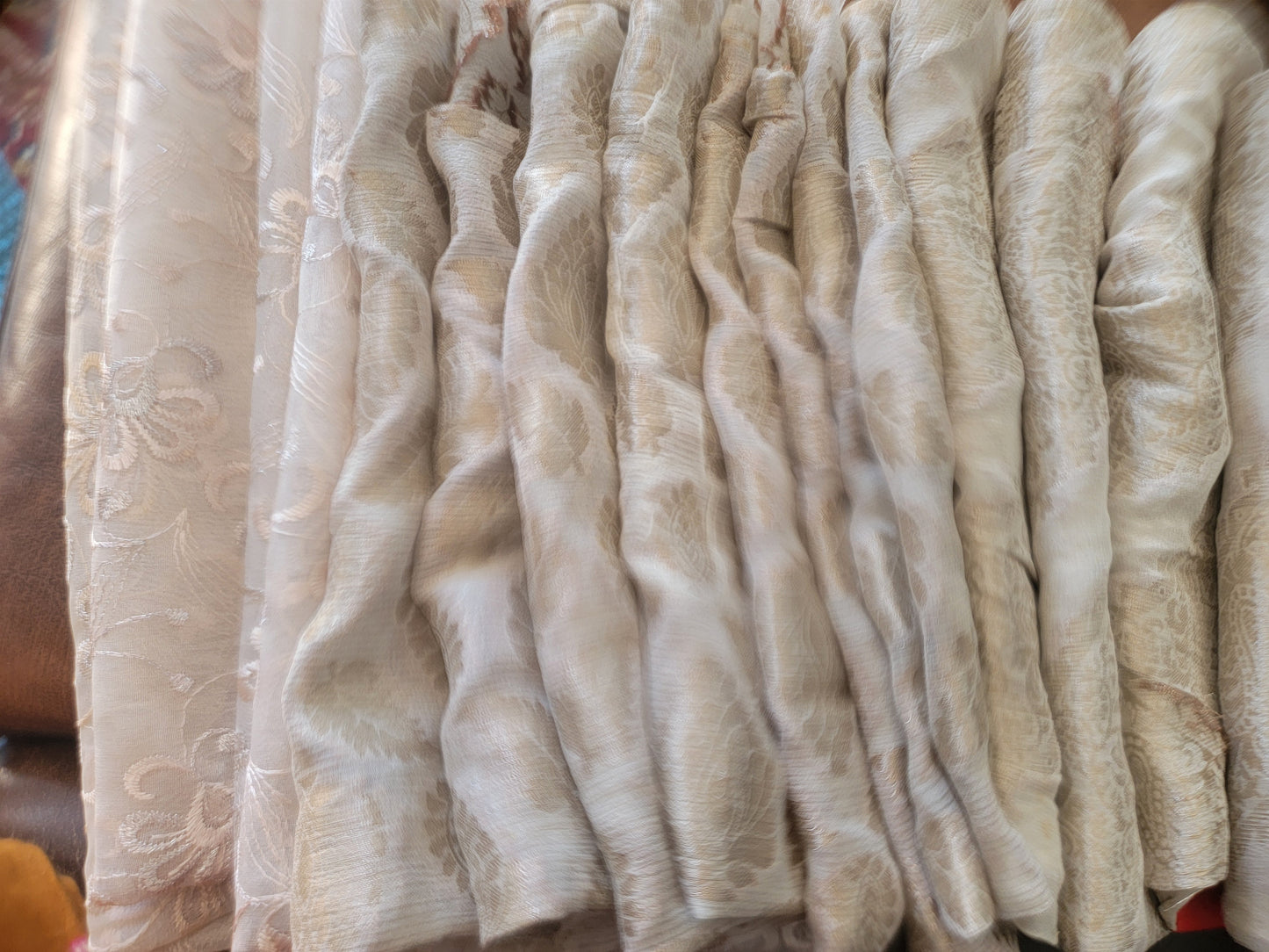 Set 10 Beaded Embroidered Lace Trim Art Craft Stitching fabric Doll Clothes Ornament Projects