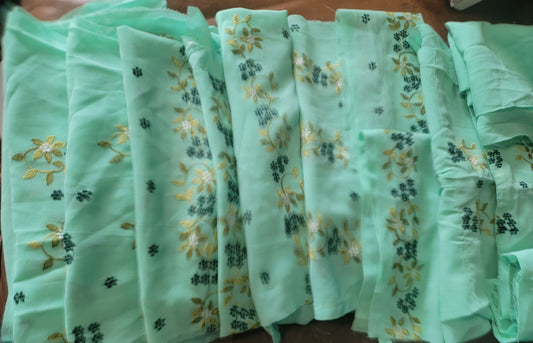 Set 10 Beaded Embroidered Lace Trim Art Craft Stitching fabric Doll Clothes Ornament Projects (Copy)