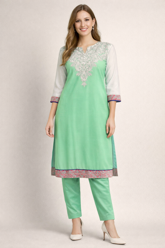 Green  salwar kameez Dupatta chest size 42