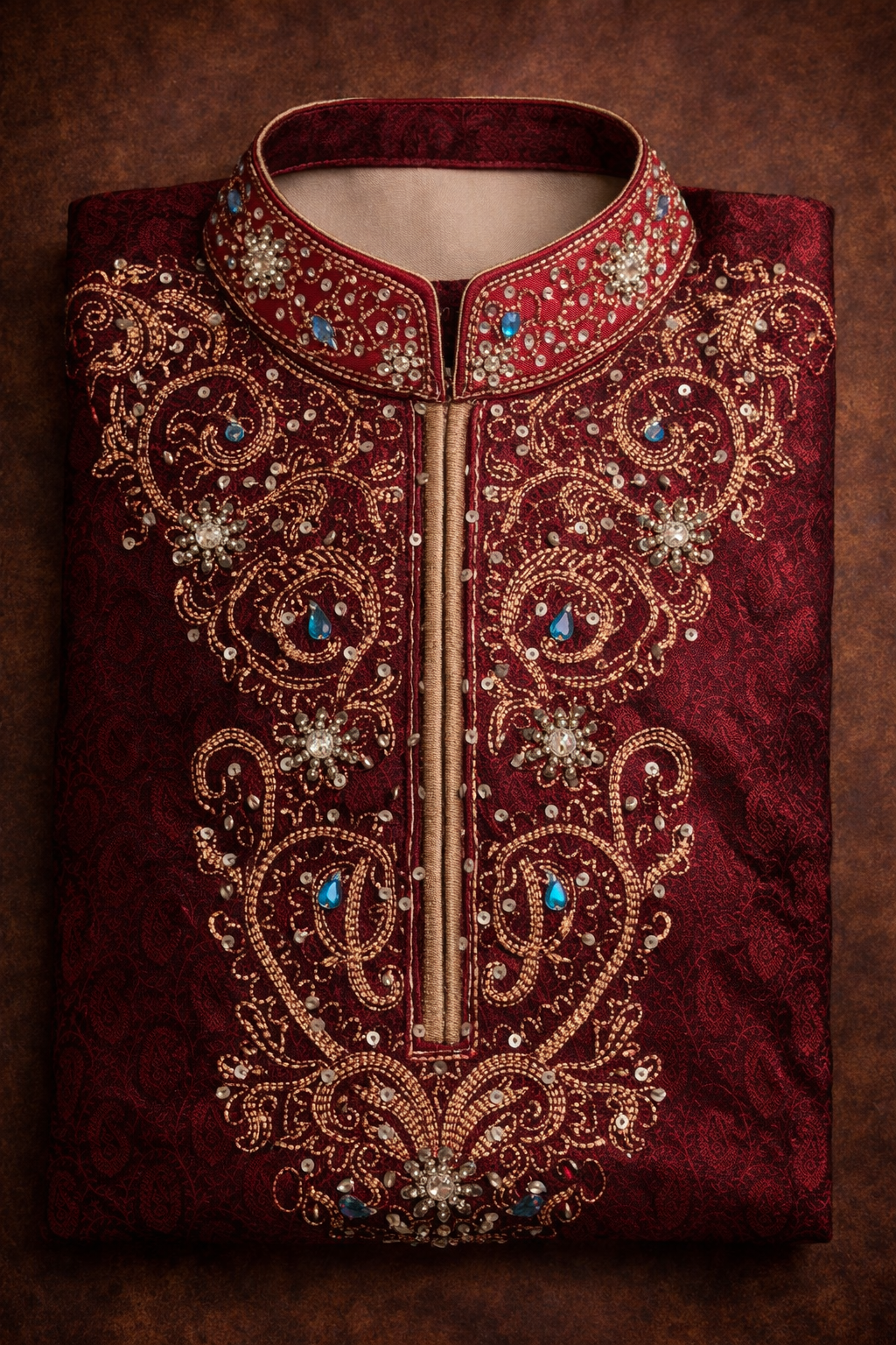 Burgundy Boys Kurta Pajama set Age 12