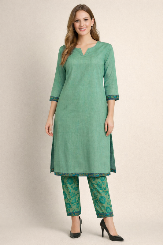 Green Printed  salwar kameez Dupatta chest size 42