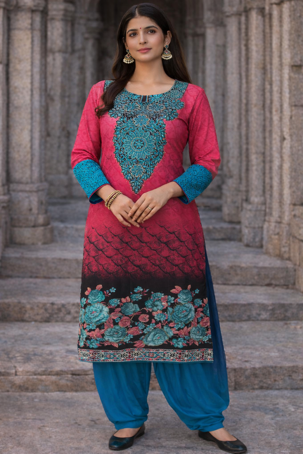 Plus size 52 Salwar kameez dress 3 piece with dupatta