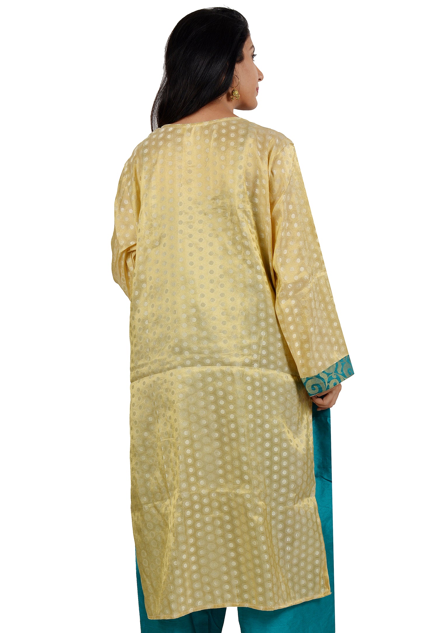 Gold salwar kameez Dress plus Chest size 48 Long sleeves Indian Wedding Party Wear