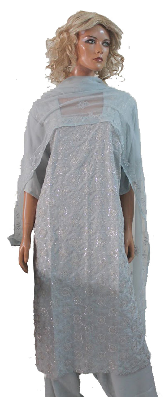 Gray  Salwar kameez Dress Plus Chest Size 56