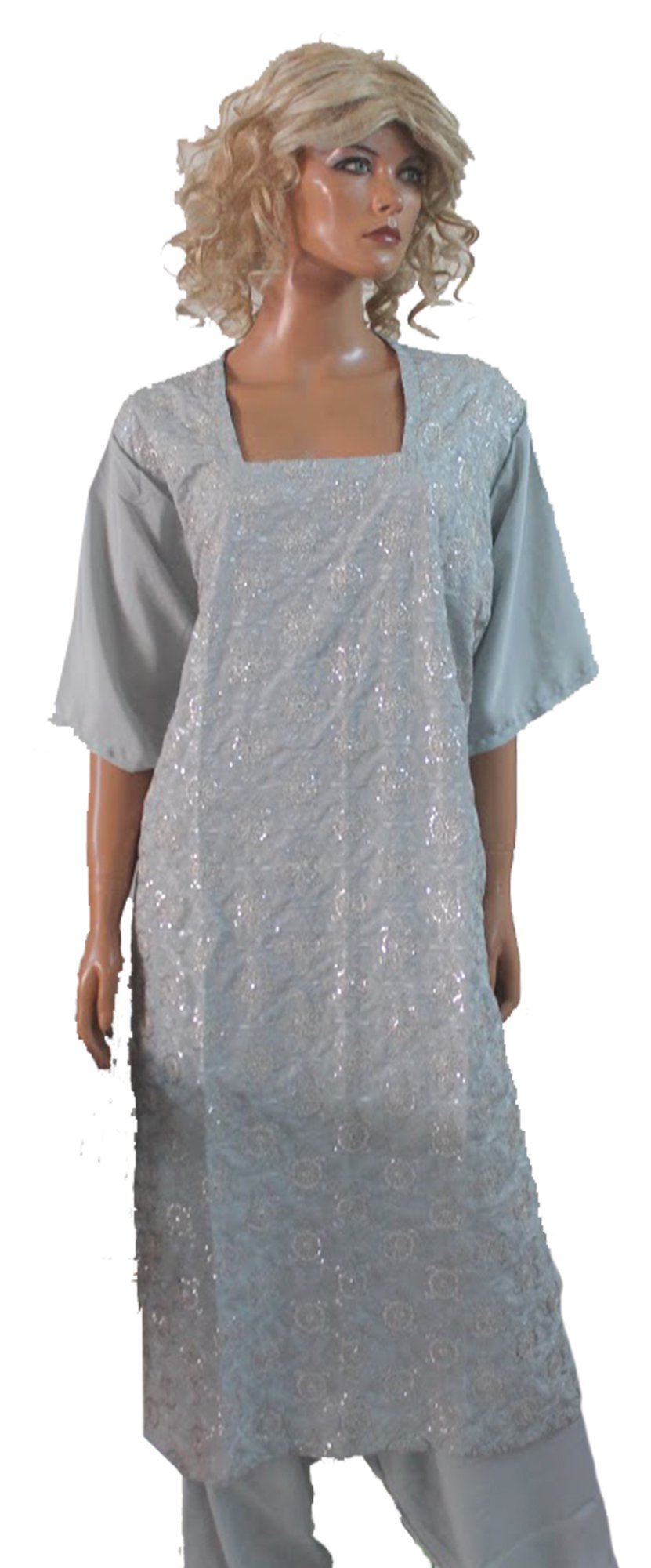 Gray  Salwar kameez Dress Plus Chest Size 56