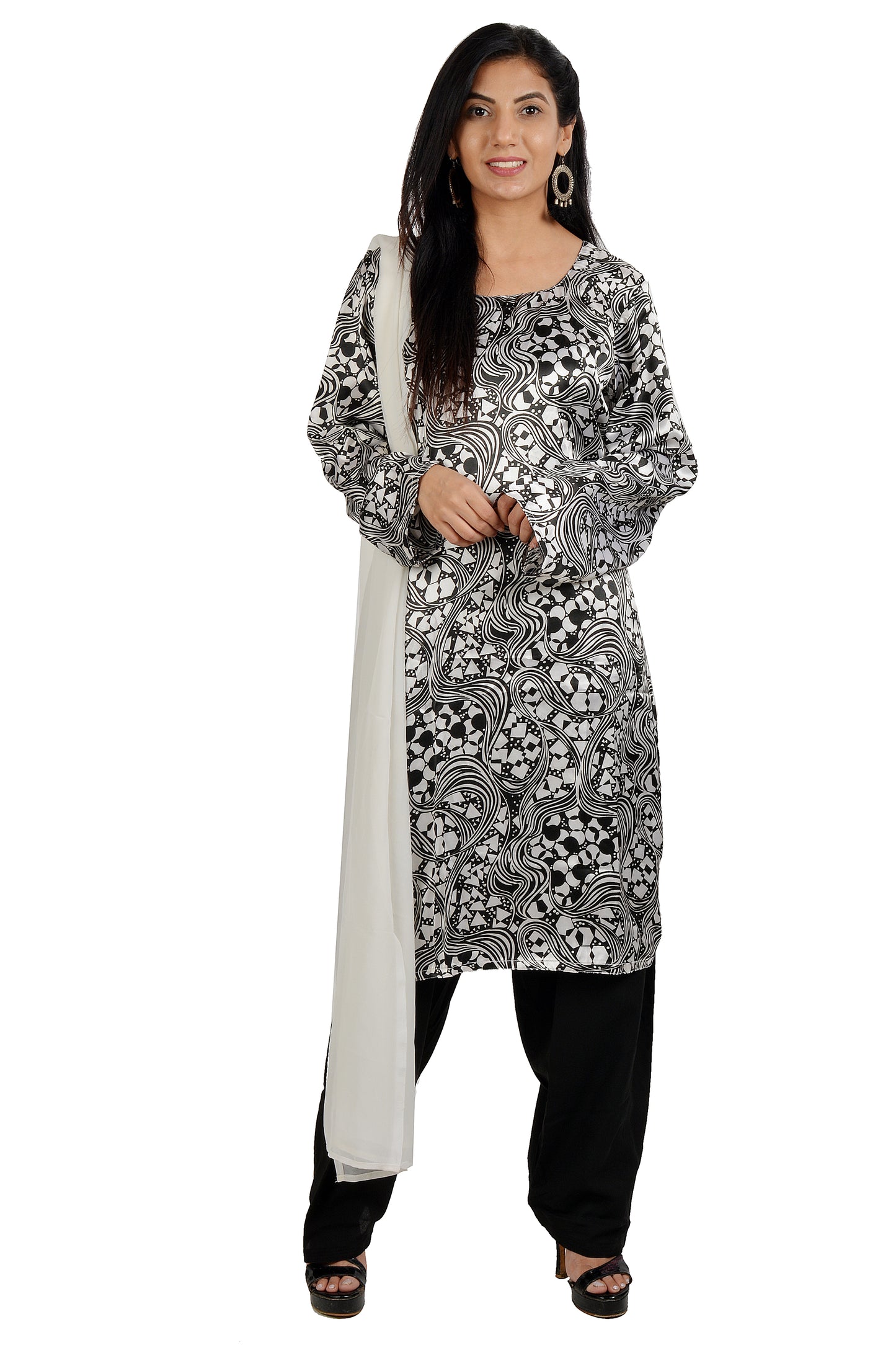 Black  Crepe  Dress Salwar kameez Dress  Chest Size 42