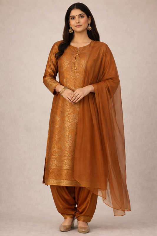 Gold Plus Size 54 Salwar Kameez dress Indian Wedding Party Wear Bollywood