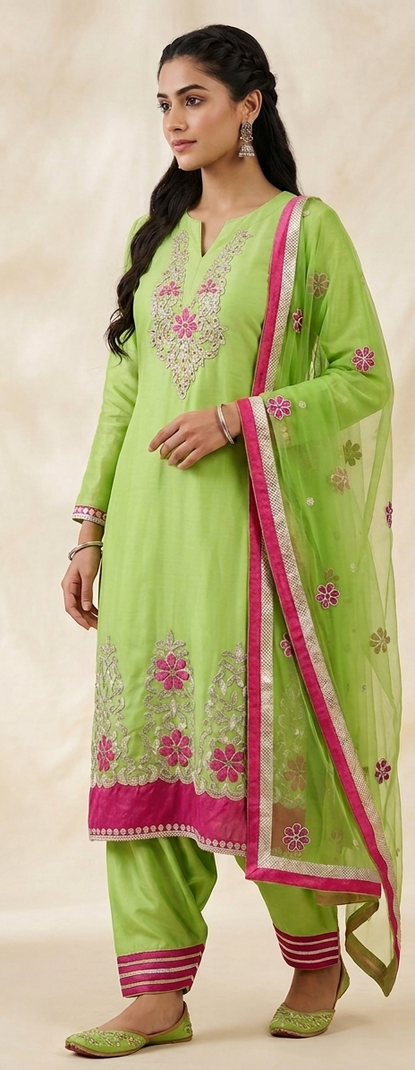Green salwar kameez dress Indian wedding party wear Chest size 46 XL