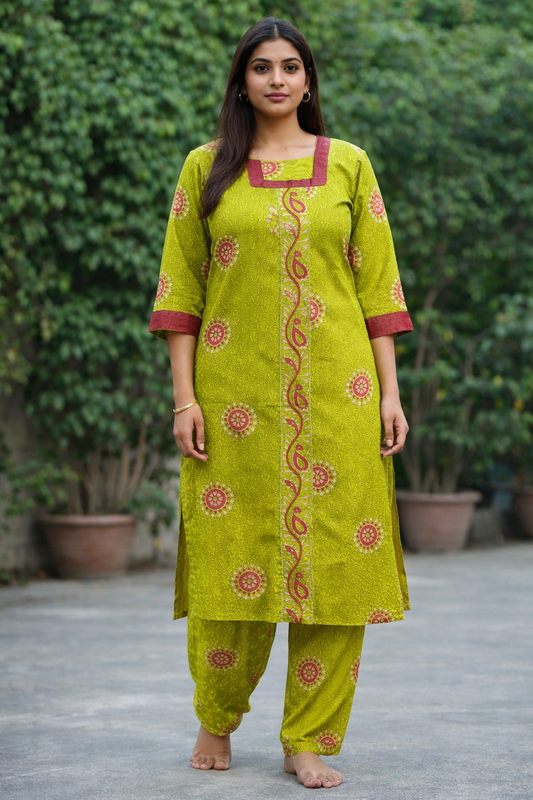 Green Plus size 52 Salwar kameez Dress