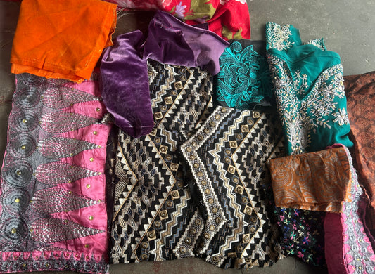 Set Of 10 Small fabric Art Craft Stitching Project Doll Clothes