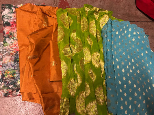 Handmade Beaded Fabric Pieces – Art Craft, Décor & Doll Clothing