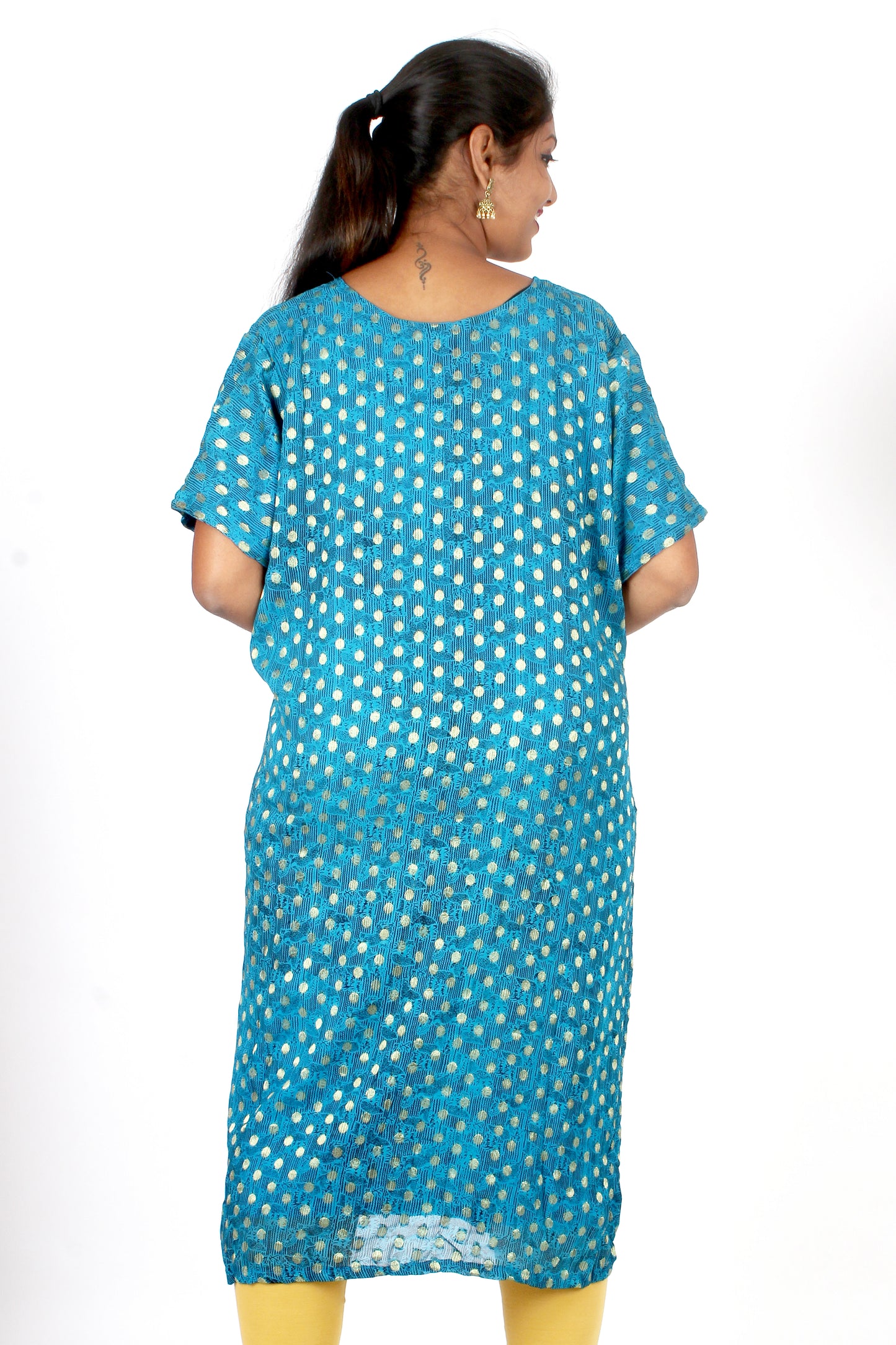 Blue Embroidered Salwar kameez plus Chest Size 52 wedding party wear