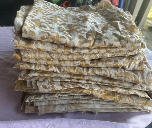 Beige fabric one yard each Set of 5