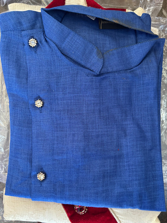 Blue boys kurta pajama set age 7