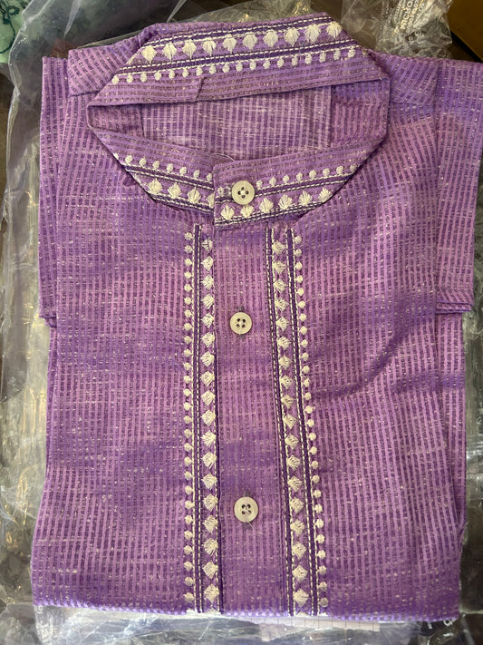 Purple boys kurta pajama set age 6