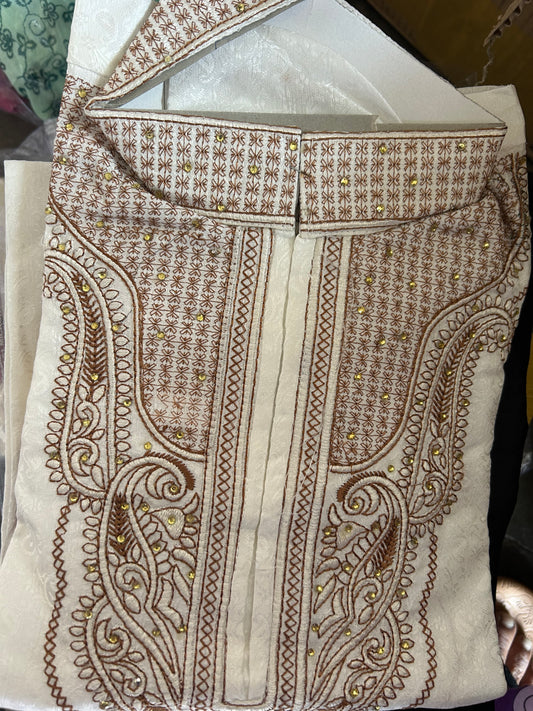 White Boys kurta pajama set age 9 Indian wedding party wear