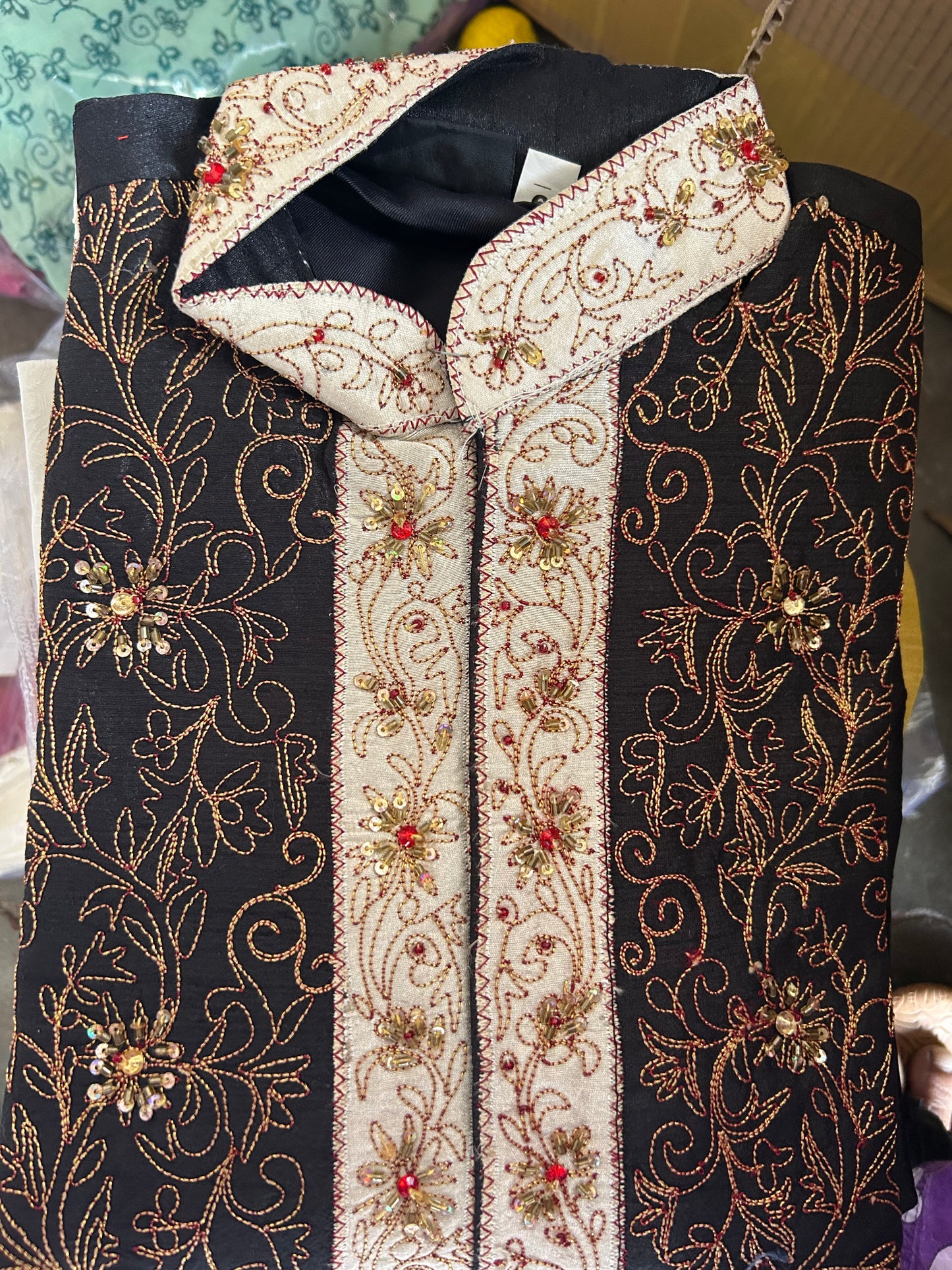 Black Boys sherwani set age 6 Indian wedding party wear Bollywood