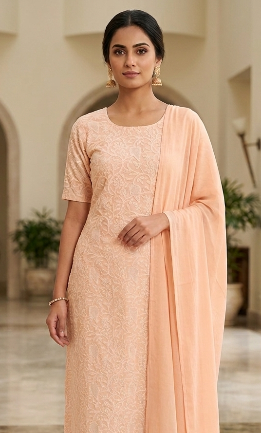 Cotton full Embroidered salwar kameez dress chest size 40