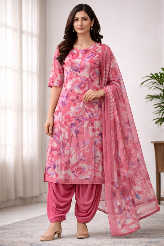 PInk Salwar kameez dress Plus Chest  size 56