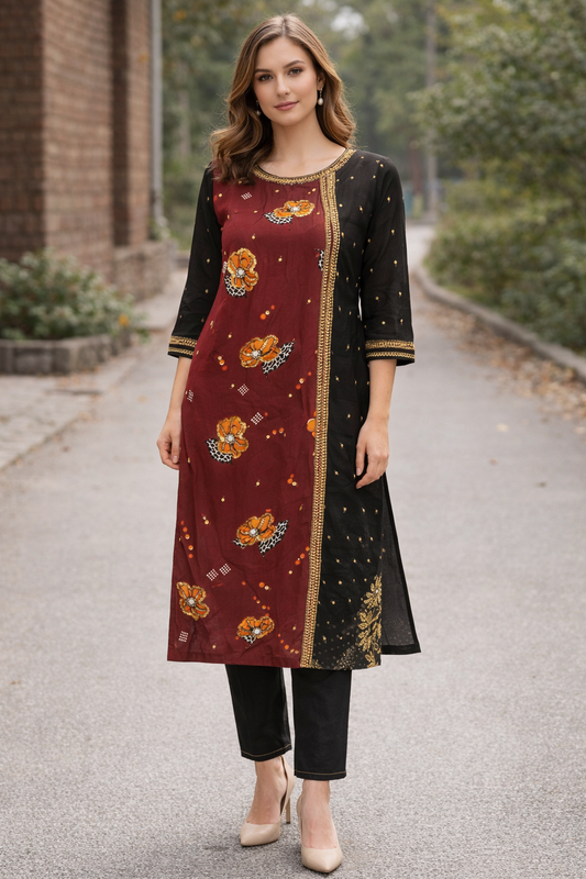 Beaded  salwar kameez Dupatta chest size 42