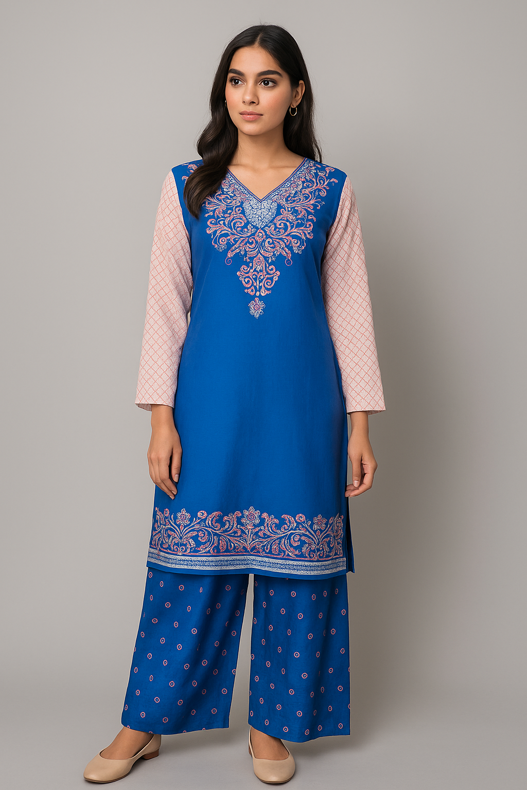 Cotton   salwar kameez Dupatta set  plus  chest  Size  52