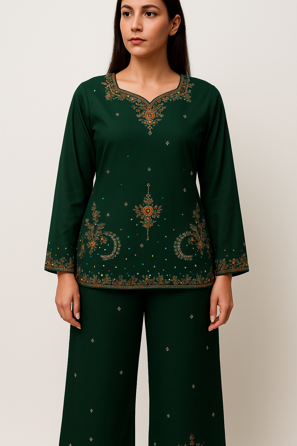 Green  salwar kameez Dupatta set chest size 38