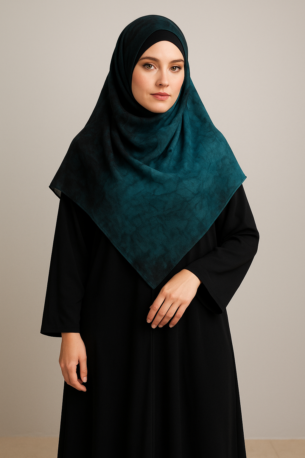 Two Color  Modest Wear Scarf square Hijab