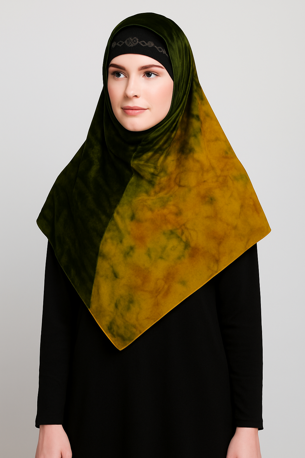 Two Color  Modest Wear Scarf square Hijab