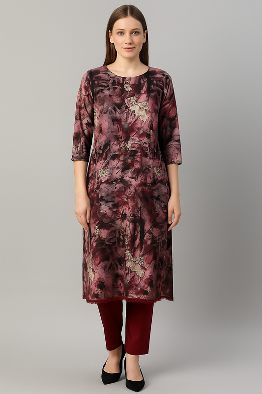 Printed Soft Crepe  salwar kameez Dupatta set Big  Plus chest  Size 60