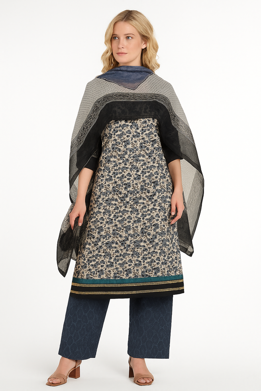 salwar kameez Dupatta set plus chest  Size 48