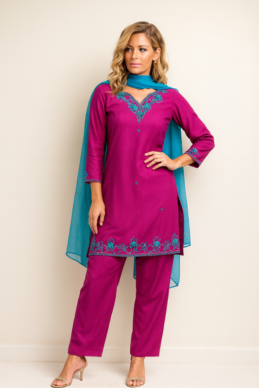 Pink  salwar kameez Dupatta set chest size 36