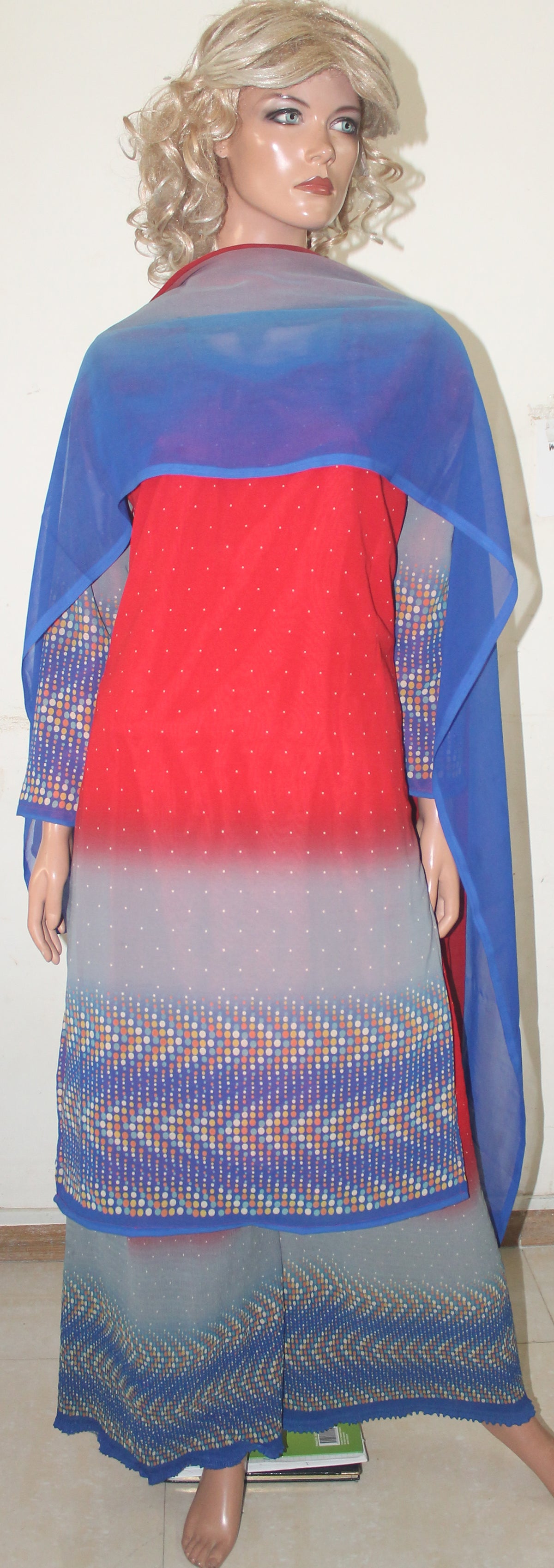 Blue Salwar kameez Dress Chest size 40