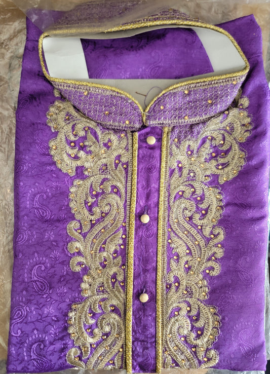 Purple Men’s Kurta Pajama Set – Clearance Sale