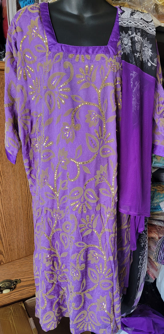 Purple  Dress salwar kameez  Plus Chest Size 54  Indian Bollywood Wedding Party wear