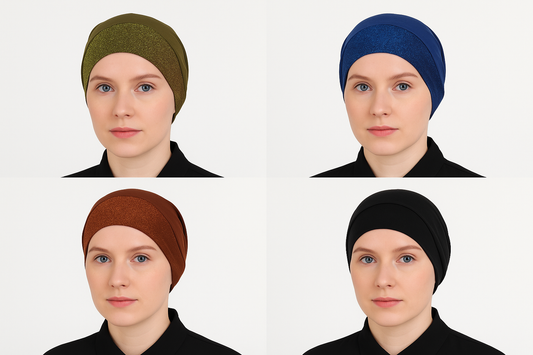 Shimmery Hijab cap set of 10 Different Colors Wedding Party Wear