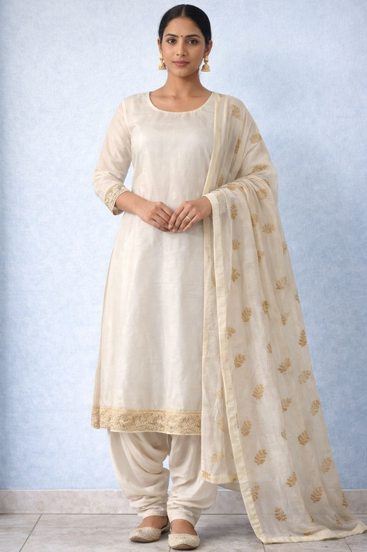 silver Salwar kameez dress plus chest size 50 Long sleeves