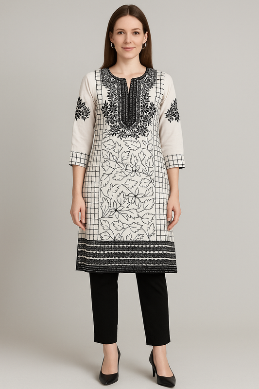 white  salwar kameez Dupatta set  chest  Size 42