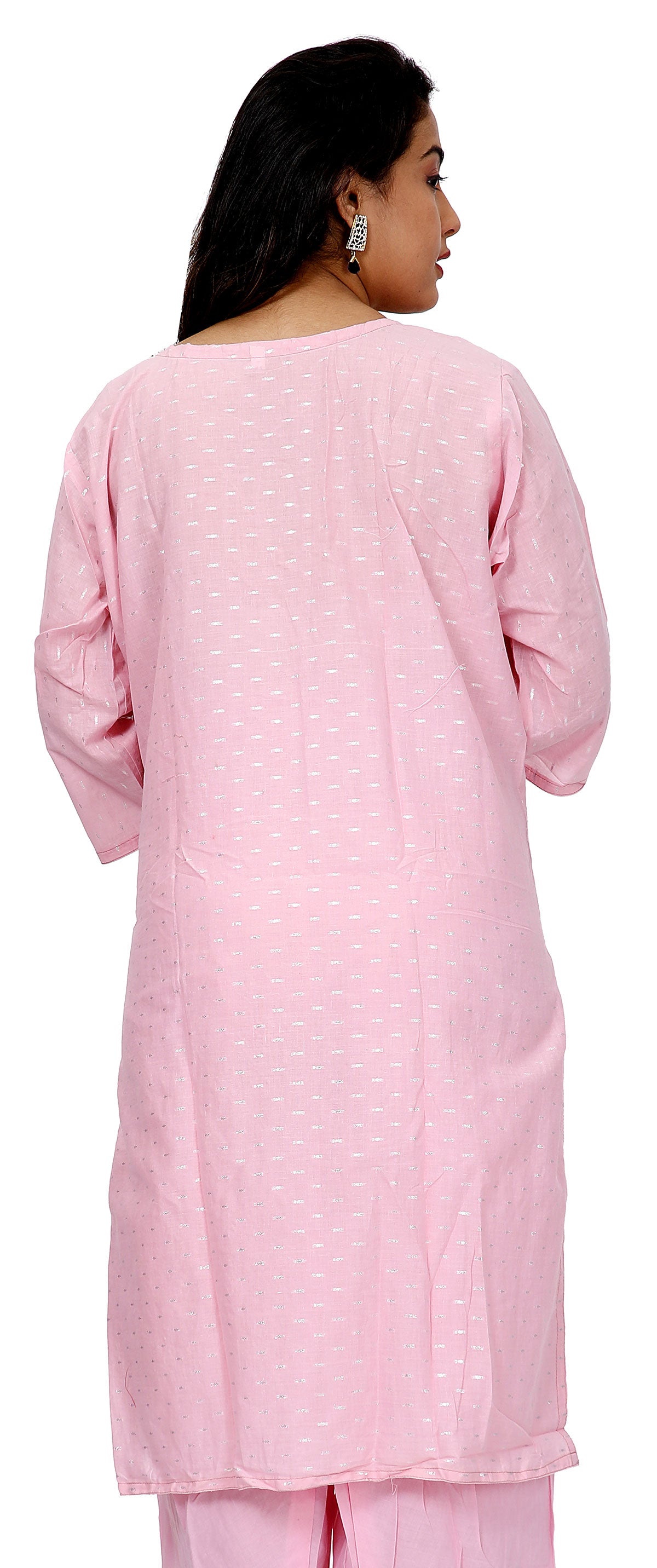 Pink Soft  Cotton Salwar kameez Dress Plus Size 52