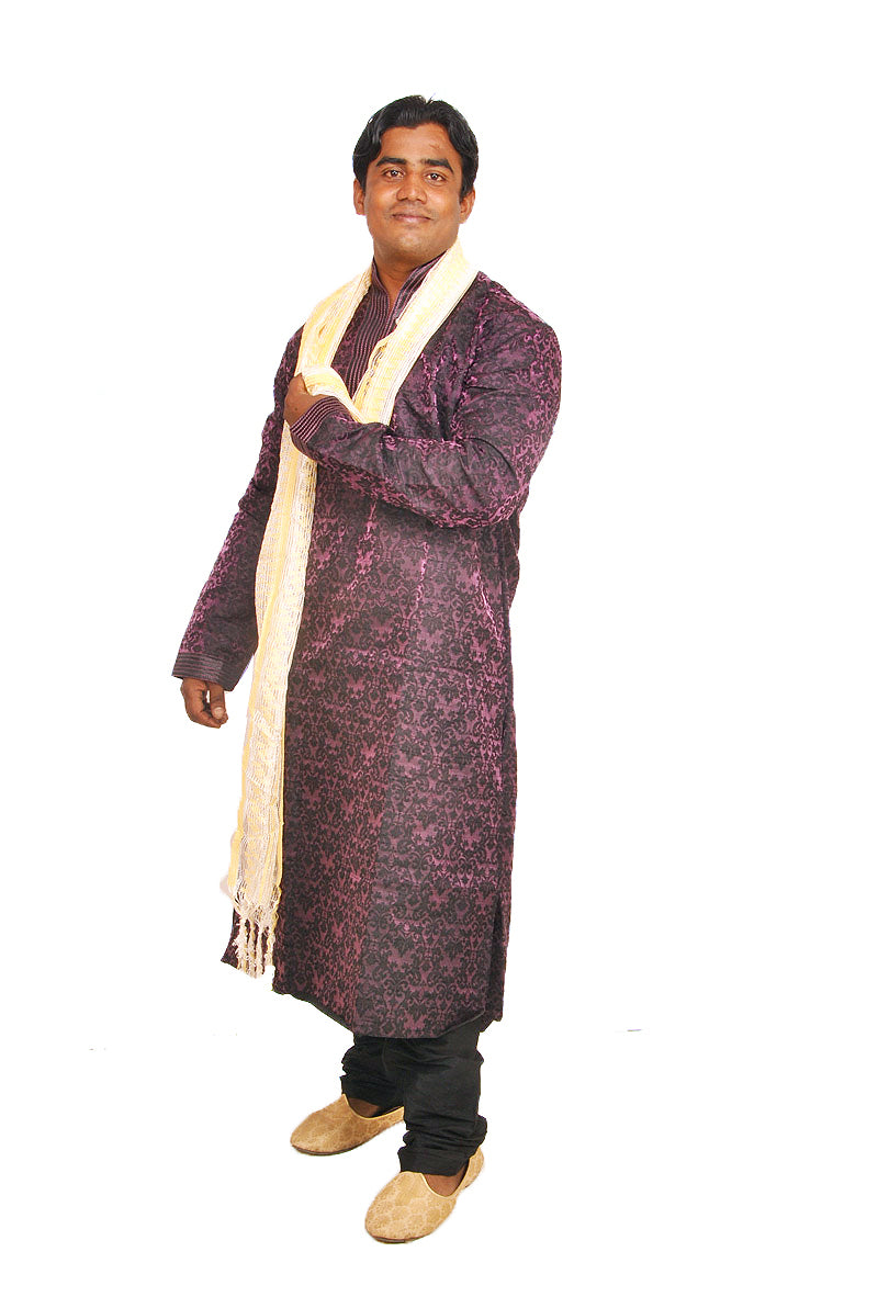 Purple Designer Mens Sherwani
