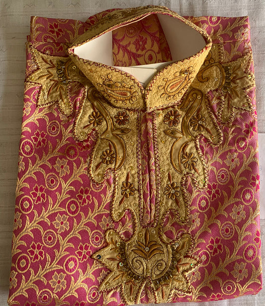 Pink  Boys Indian kurta Sherwani Set For Age 1