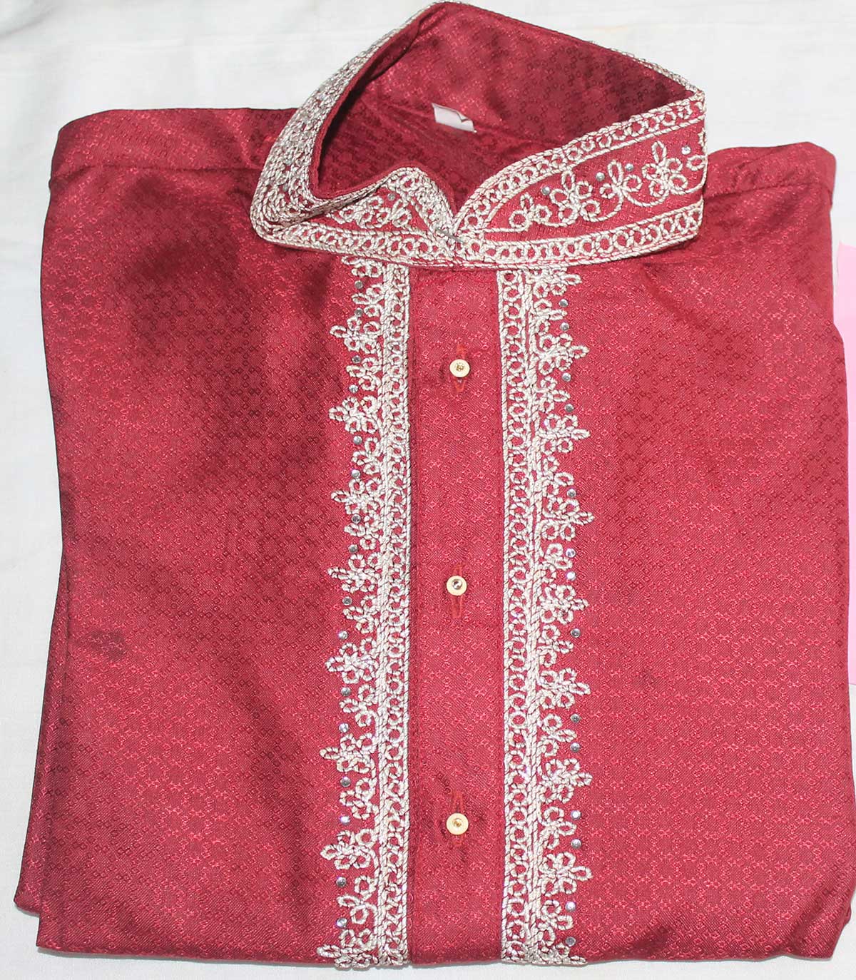 Red  Boys Kurta pajama set  For Age 14,