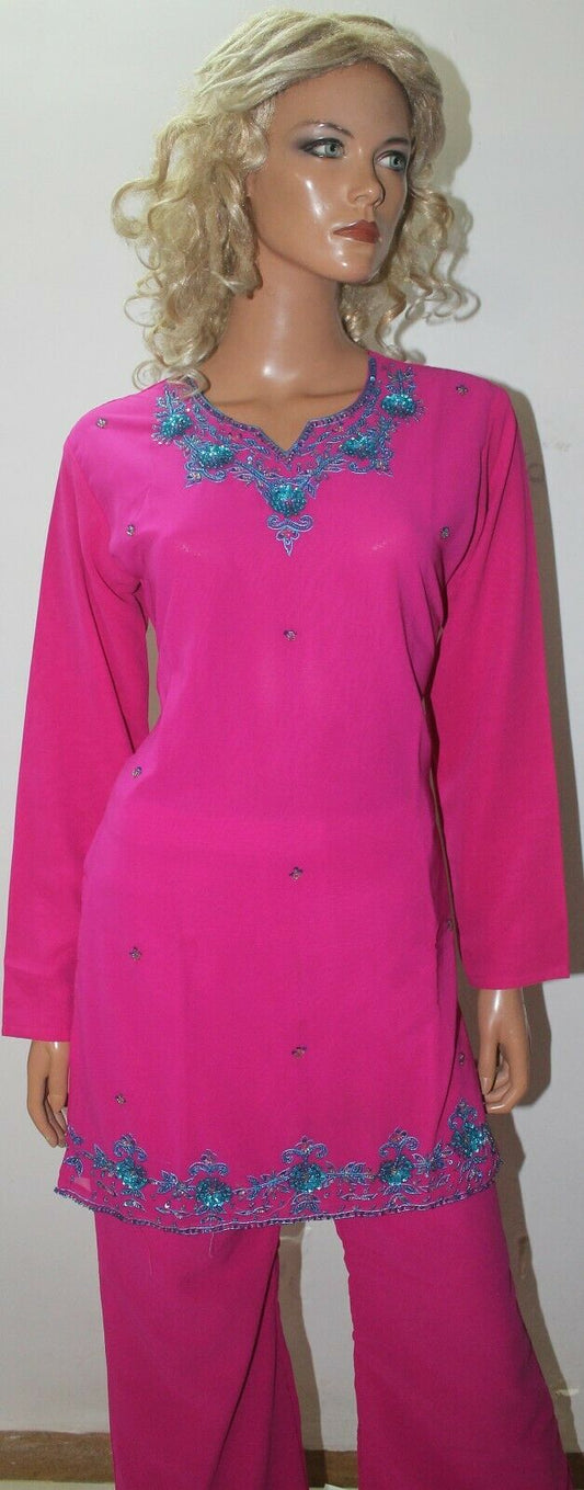 Hot Pink  Stylish Ready  Wear Collections Palazzo Pant  Salwar kameez Chest 36
