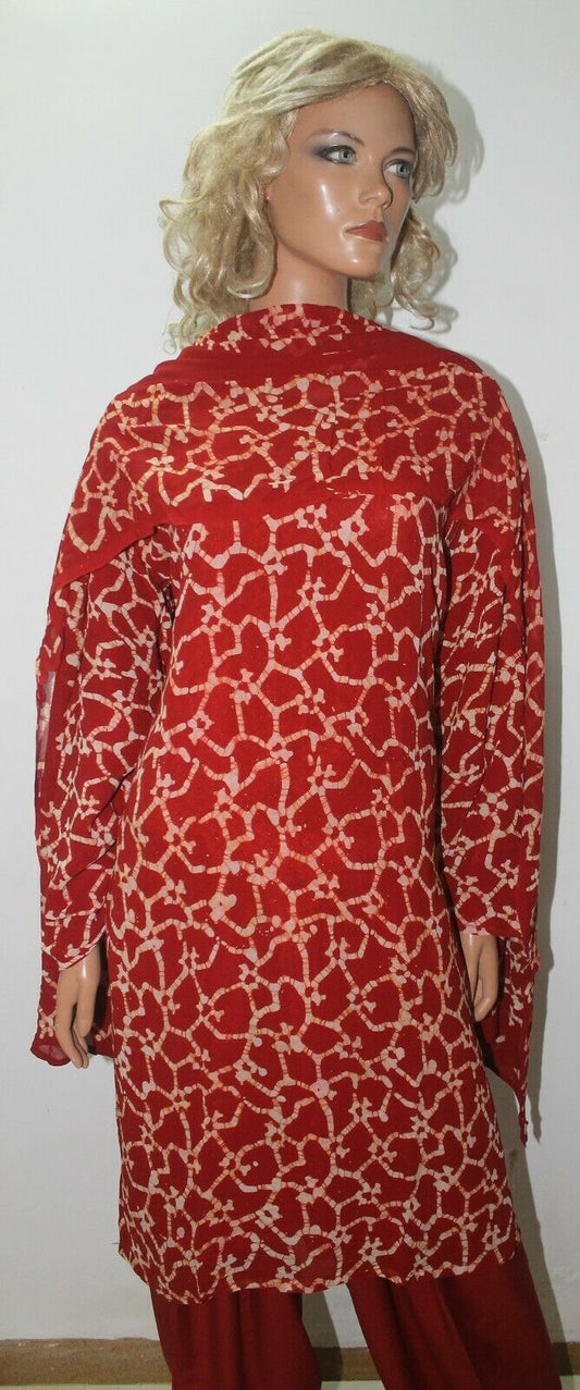 Burgundy  Ready to Wear Salwar Kameez  chest 46  Fast ship New Full sleeves