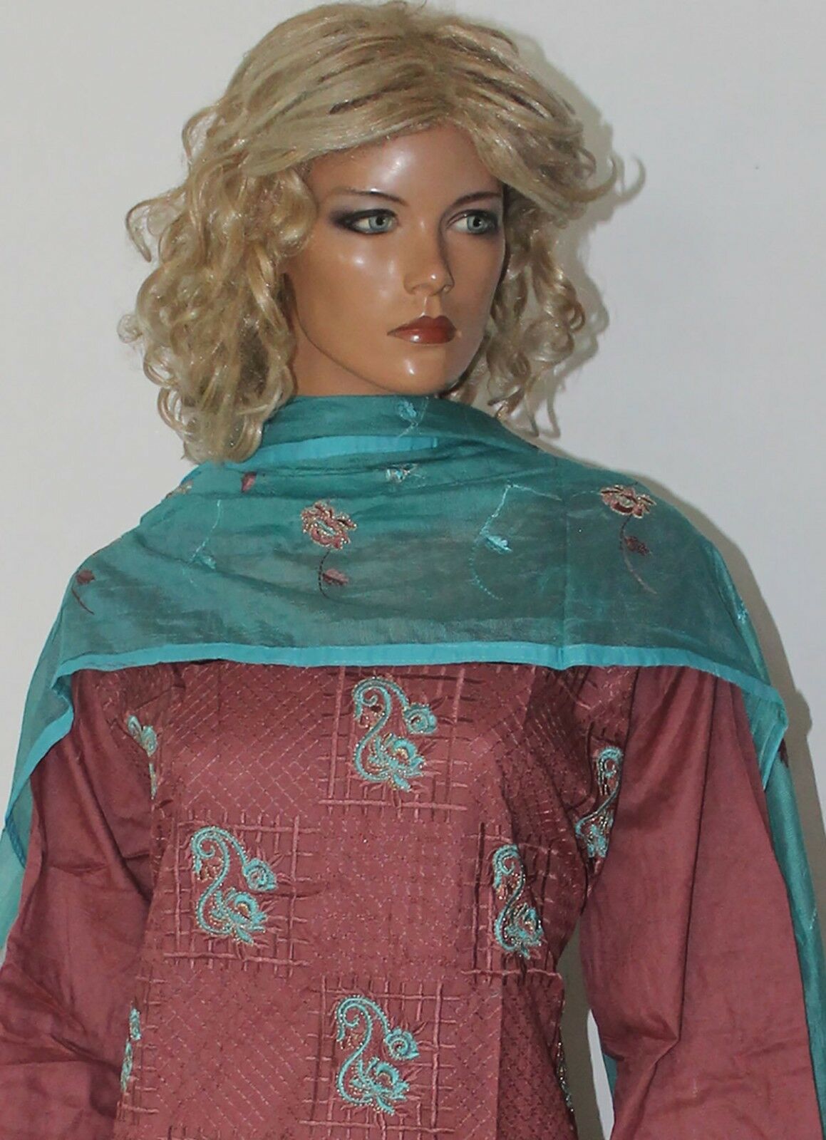 dusty pink blue  Cotton Designer Wear By Manha Patel Dress chest size 52