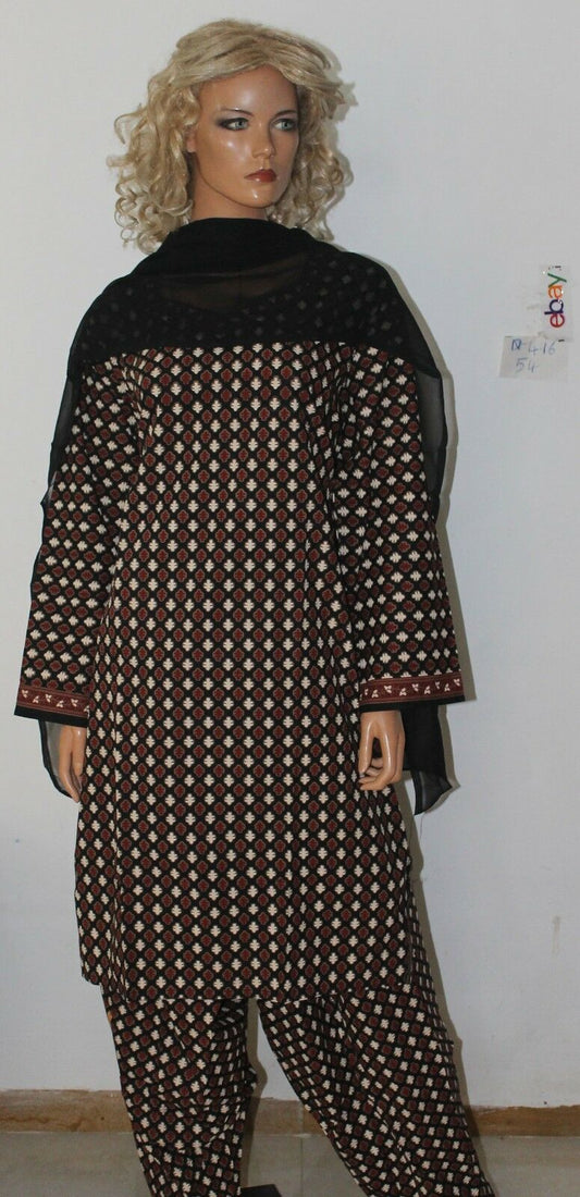 Black  Cotton Designer Wear By Manha Patel Dress chest size 54