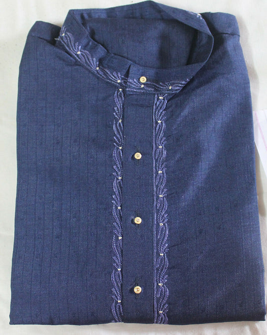 Blue Embroidered Boys  Kurta Pajama party  Shirt Size 14